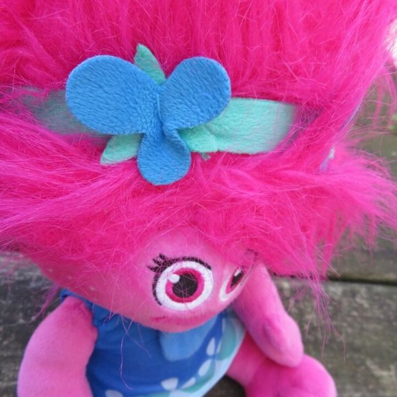 Dreamworks Trolls POPPY Large 18" Stuffed Animal Plush Pink Troll Doll - Picture 9 of 10